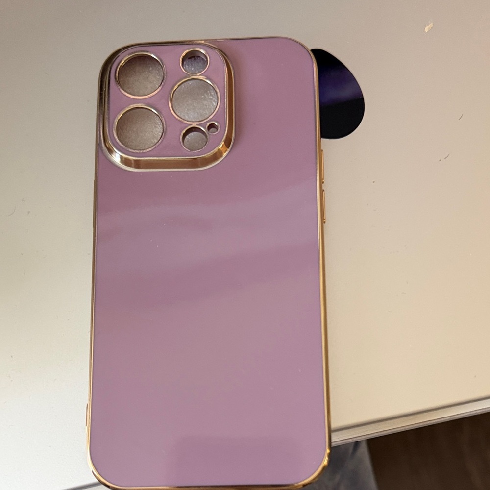 SHEIN Lavender and Gold Phone Case